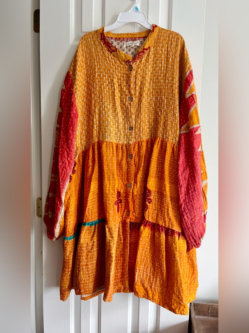 KANTHA BAE Reversible Button-Front Tunic Dress